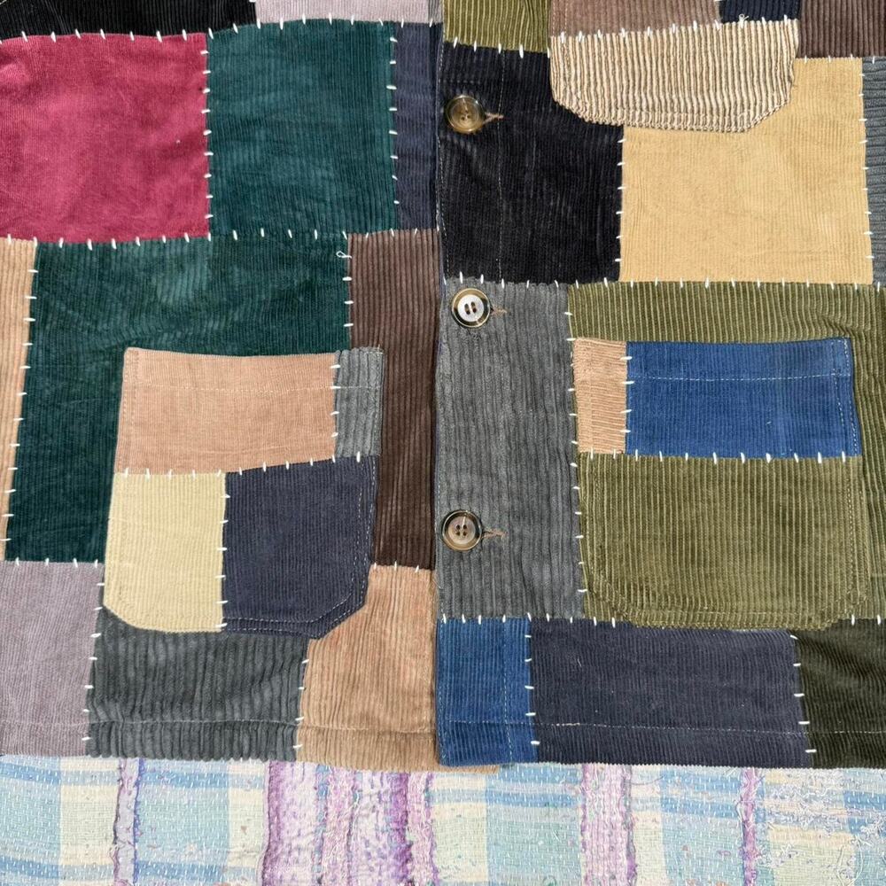 Custom patchwork corduroy jacket size medium - Picture 4 of 6